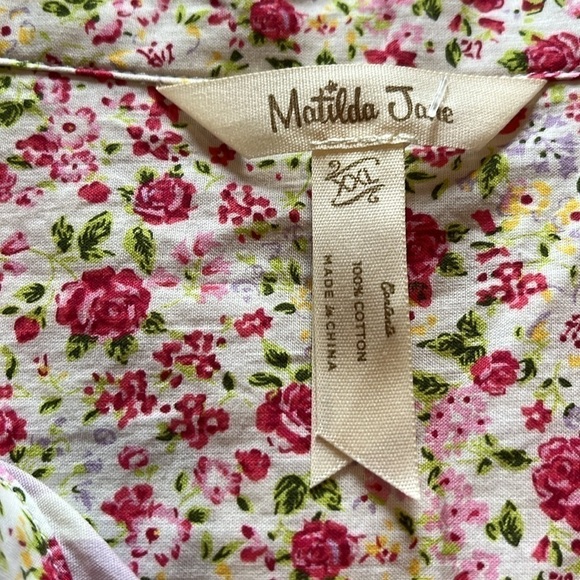 Matilda Jane-XXL-purple checkered-enchanted Easter brunch button-down S/S shirt. - Picture 4 of 9